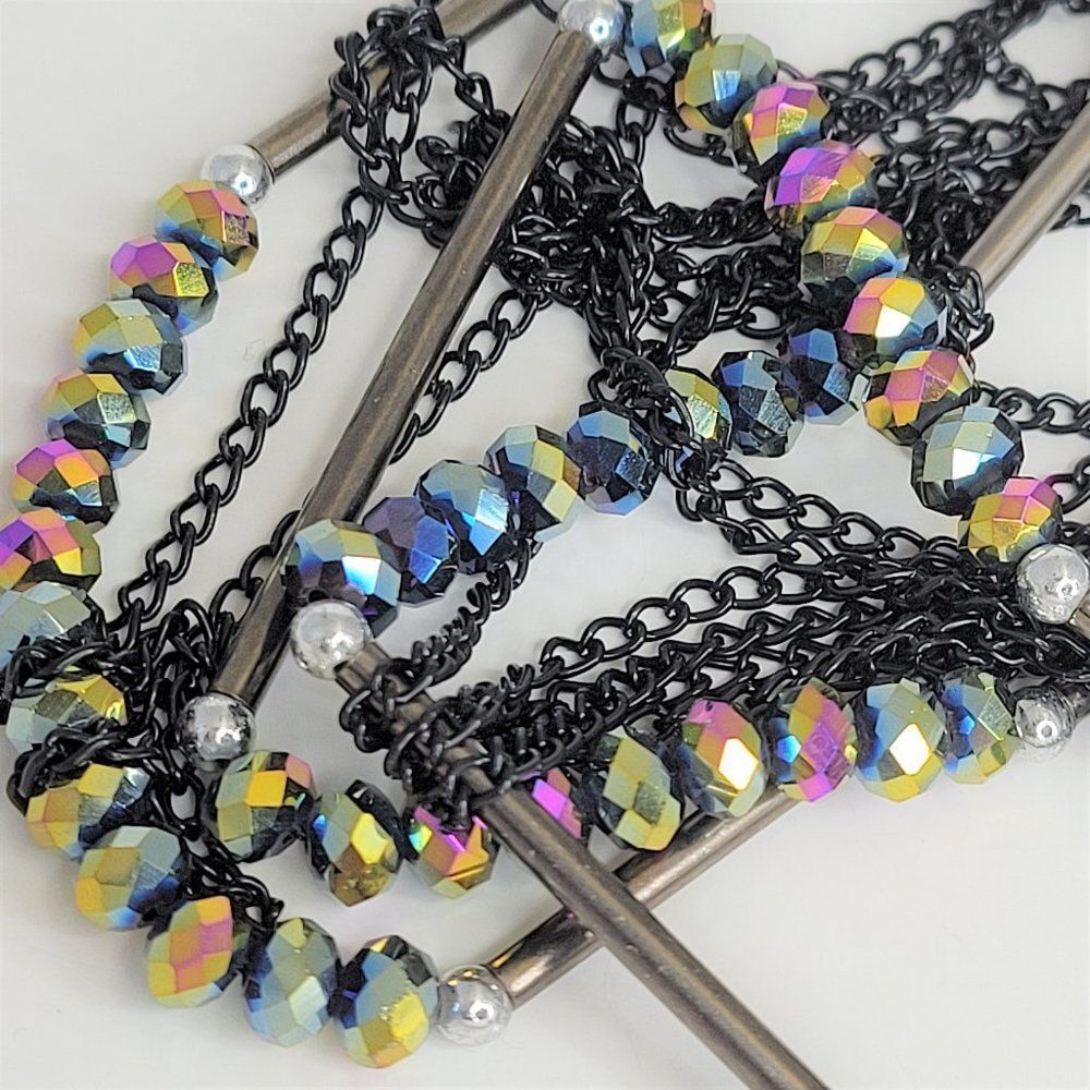 Multistrand Aurora Borealis Necklace
